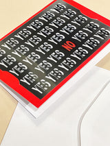 3D Greeting Card 'Yes & No'