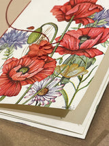 Greeting Card 'Patchwork Grosellas' - Handmade