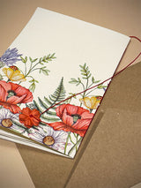 Greeting Card 'Patchwork Grosellas' - Handmade