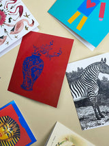 Tarjeta 3D 'Unicornios y Arco Iris'