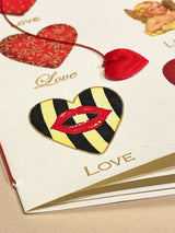 Greeting Card 'Heart Deco' - Handmade