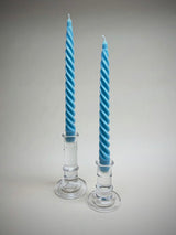 Set de 2 Velas Candelabro 'Twisted' - Azul