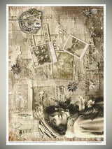 Pack of 11 Sheets of A4 Rice Paper 'Vintage Style'