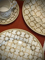 Plato de Postre de Porcelana 'Decó' - Diseño I