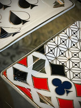 Juego de 4 Pequeños Vacíabolsillos de Porcelana 'Casino'