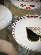 Juego de 4 Pequeños Platos de Porcelana 'Casino'