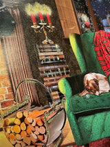 Calendario de Adviento 'Al Lado de la Chimenea' - 52x38 cm