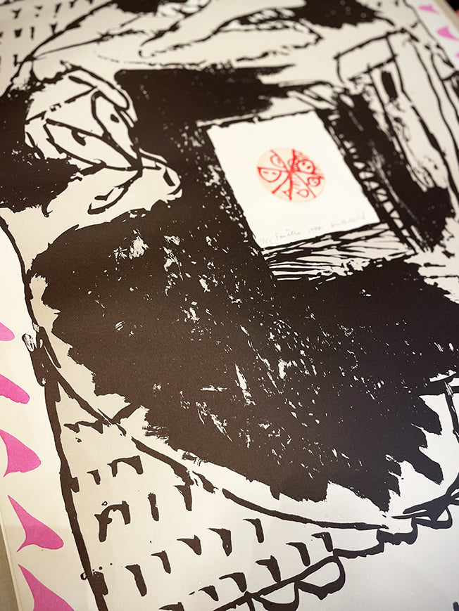 Aguafuerte Original 'Fenêtres - Rose' - Pierre Alechinsky