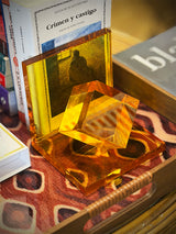 Pieza Sujeta Libros de Cristal 'Déco' - Ámbar