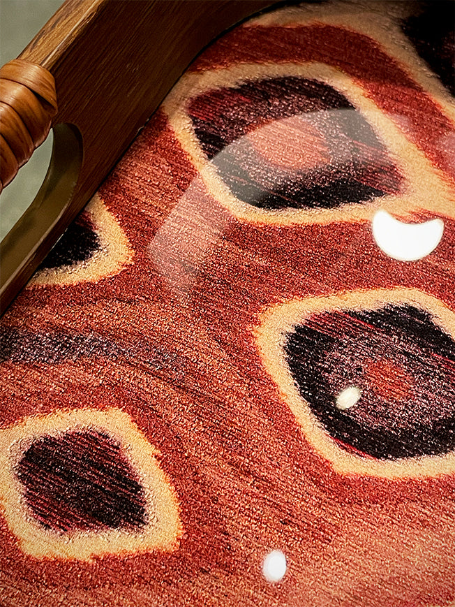 Bandeja Decorativa Rectangular 'Galateo' - Peacock - 42,5x27x4,5 cm