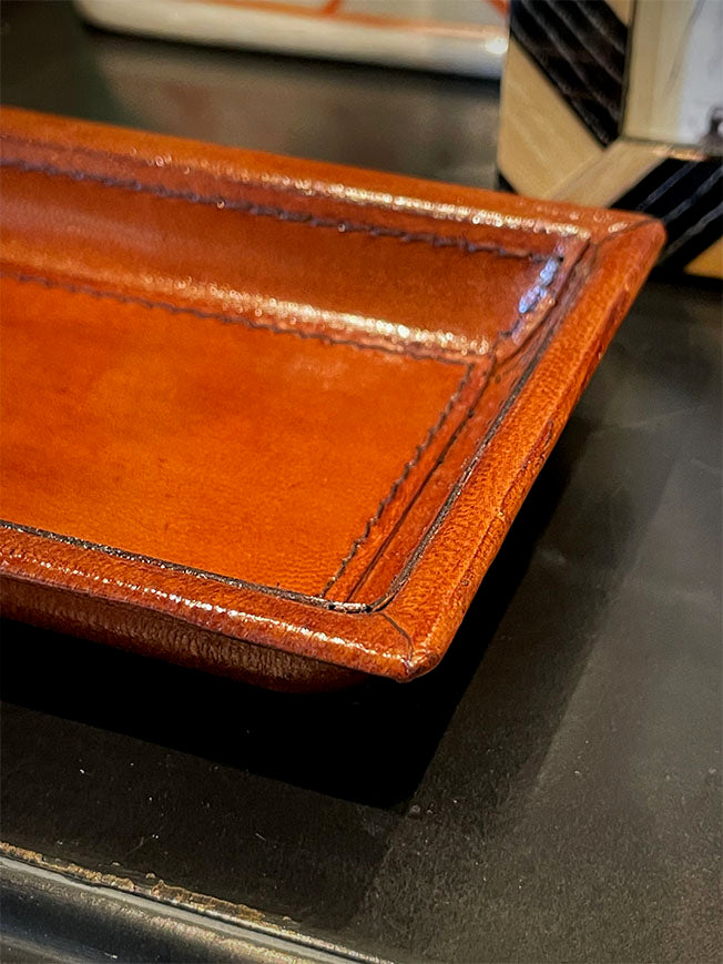 Rectangular Leather Trinket Tray 'Valet'