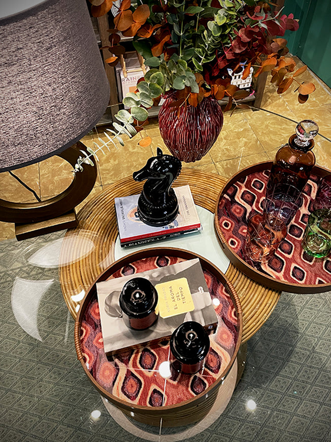 Bandeja Decorativa Grande 'Galateo' - Peacock - Ø39,5 cm