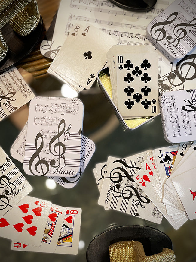 Baraja de Cartas en Caja de Lata 'Música'
