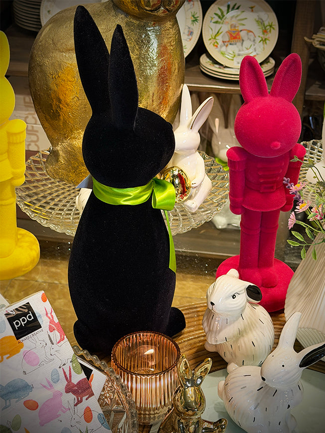 Buy 'Jimmy Rabbit' Decorative Figure in Black | Tartan & Zebra