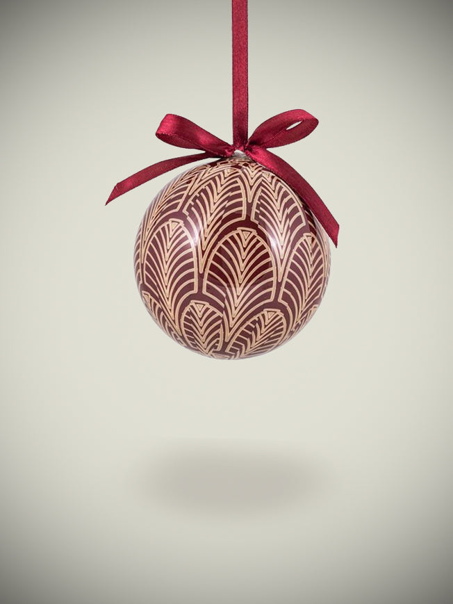 Bola Decorativa 'Hojas Art Deco' en Caja de Regalo