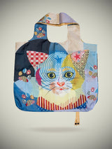 Bolsa Plegable 'Collage Gato'