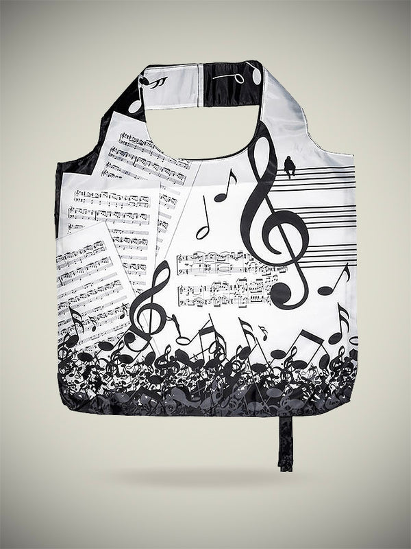 Bolsa Plegable Estampada 'Música'