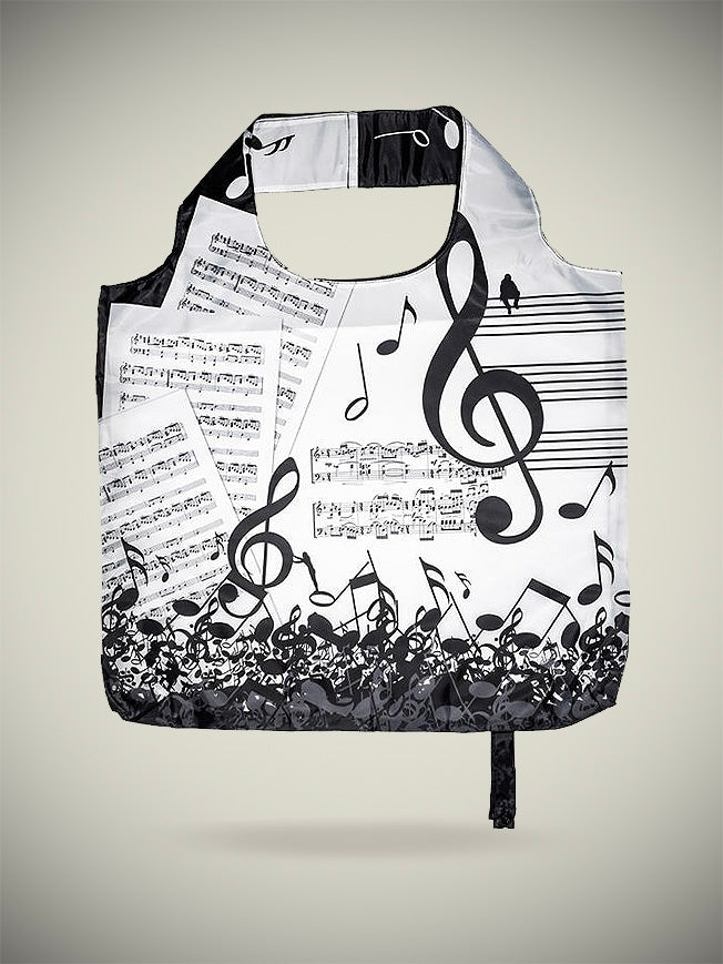 Bolsa Plegable Estampada 'Música'