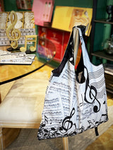 Bolsa Plegable Estampada 'Música'