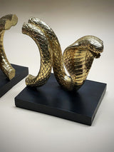 Pair of Bookends 'Gold Snake'