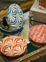 Espejo de Bolsillo Doble 'Art Deco' - Burdeos