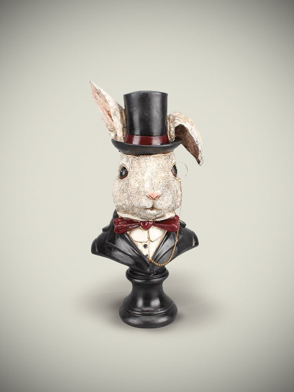 busto-decorativo-conejo-blanco-con-sombrero