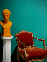 French Style Armchair 'Chloe' in Terracotta Velvet
