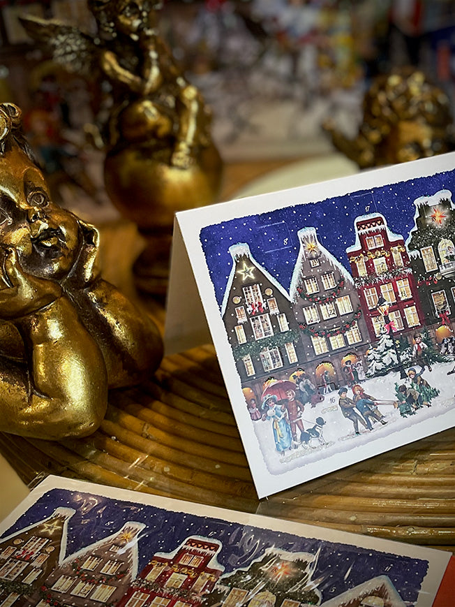 Tarjeta Calendario de Adviento 'Casas de Navidad'