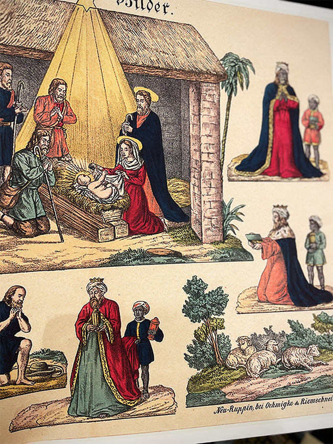 Lámina Decorativa Recortable Alemán 'Belén Tradicional'