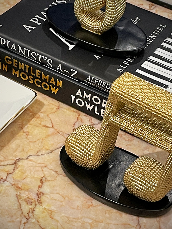 Figura Decorativa 'Semicorcheas' Doradas