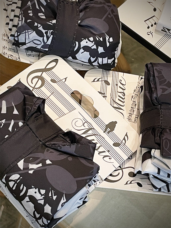 Bolsa Plegable Estampada 'Música'