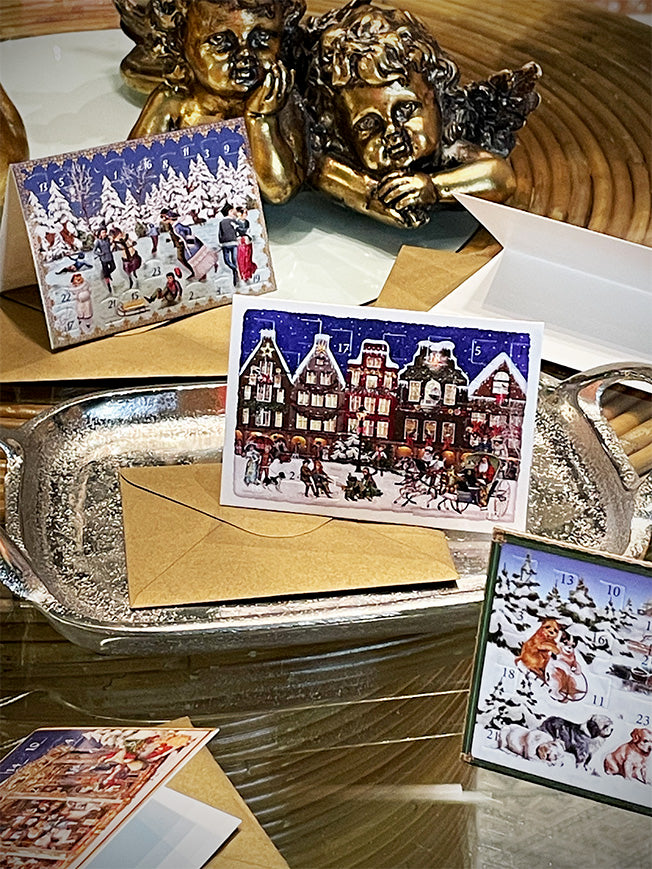 Mini Tarjeta de Adviento 'Escenas de Navidad' - Casas