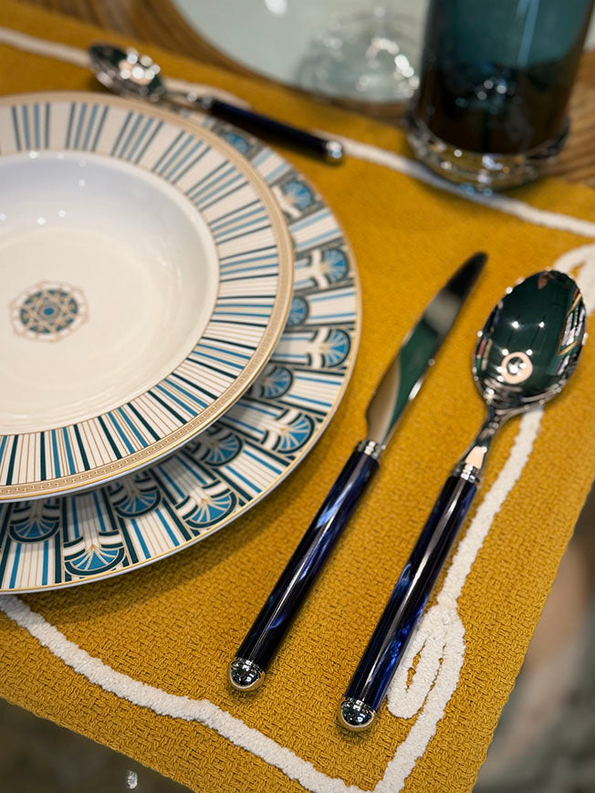 'Rodi Blue' Cutlery Set by Rivadossi Sandro | Tartan & Zebra