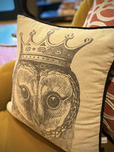 'Royal Owl' Decorative Cushion - 40x40 cm