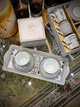 Juego de 2 Tazas y Platos de Café 'Palladium' - 80 ml