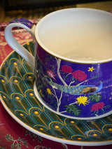 Set de 2 Tazas con Plato 'Imperial Peacock' - 240 ml