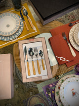 Juego de Cubertería 'Legno Colorato Abete Giallo' - 24 Piezas