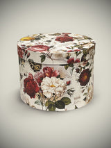 Caja Redonda Grande 'Rosas' - 30x22 cm