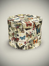 Caja Redonda Grande 'Butterflies' - 30x22 cm