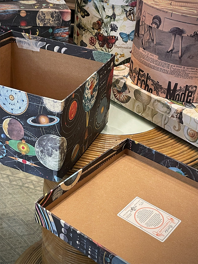 Caja Cuadrada Mediana 'Planetarium' - 24x24x16 cm