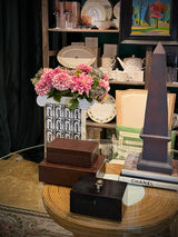 Decorative Box in Black Wood 'Skull'