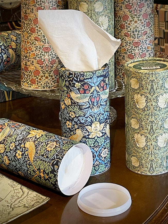 Tubo Dispensador de Pañuelos 'Strawberry Thief' - William Morris