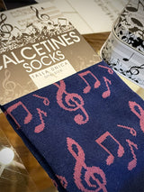 Calcetines en Caja de Lata 'Música' - Azul