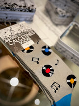 Calcetines en Caja de Lata 'Discos' - Gris