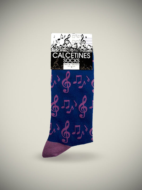 Calcetines en Caja de Lata 'Música' - Azul
