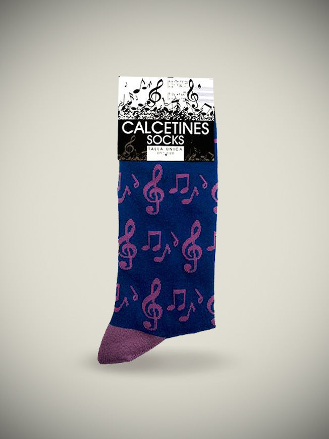 Calcetines en Caja de Lata 'Música' - Azul