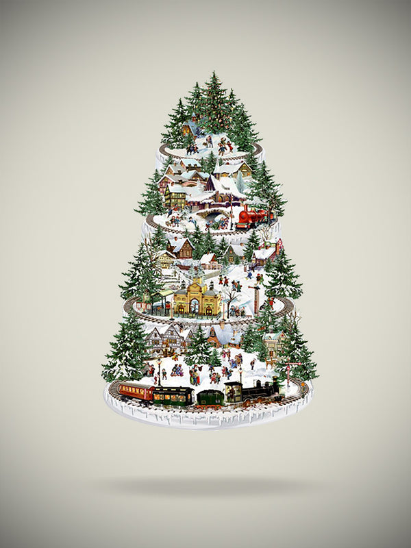 Advent Calendar 'Christmas Train Circuit' - DIN A3