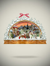 Calendario de Adviento 'Arco de Luces Nostálgico' - 52x35 cm