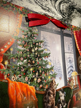 Calendario de Adviento 'Gatos en la Ventana' - 48x48 cm