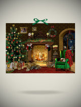 Calendario de Adviento 'Al Lado de la Chimenea' - 52x38 cm